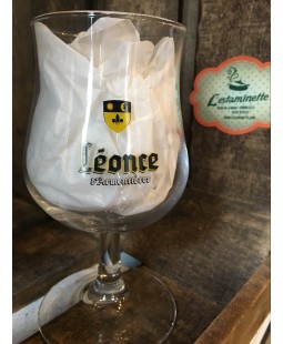 Verre Léonce d'Armentières jaune et noir Verre Léonce d'Armentières jaune et noir