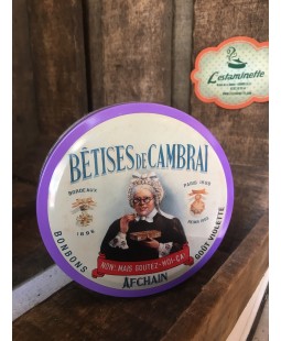 Bêtises de Cambrai à la violette Boîte ronde Bêtises de Cambrai à la violette Boîte ronde