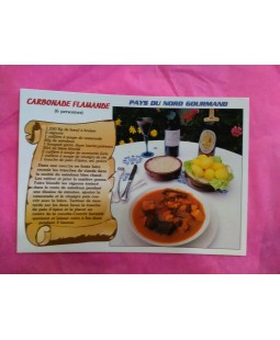 Carte Postale recette de la Carbonade Flamande